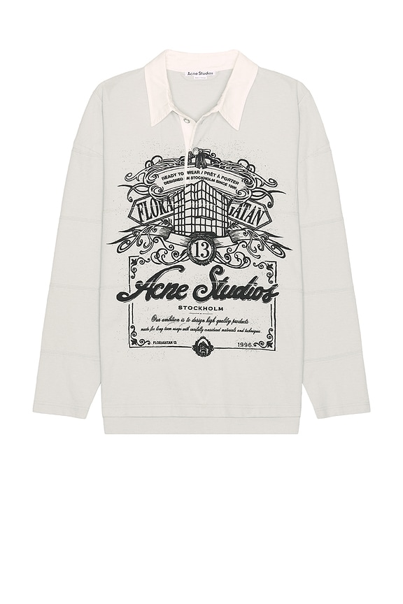 Fear of God Long Sleeve Logo And Thunderbird Tee in Cream | FWRD