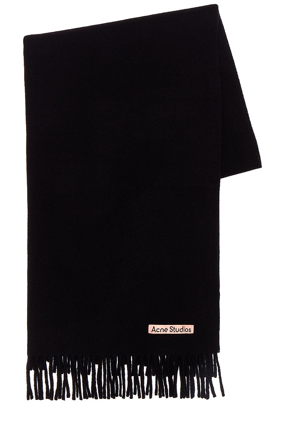Acne Studios Classic Fringed Scarf in Brown Melange | FWRD