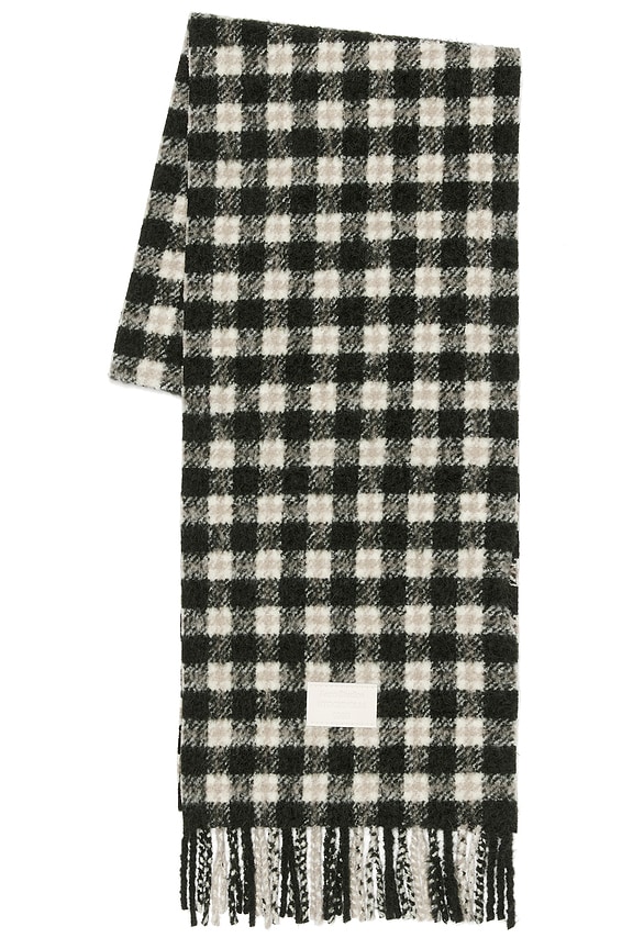 Acne Studios Vadik Scarf in White & Black | FWRD