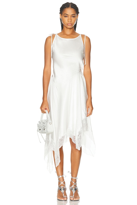 【関税&送料込】Loewe White Stretch Crepe Flamenco Dress Loewe White Stretch Crepe Flamenco Dress – LOZURI®