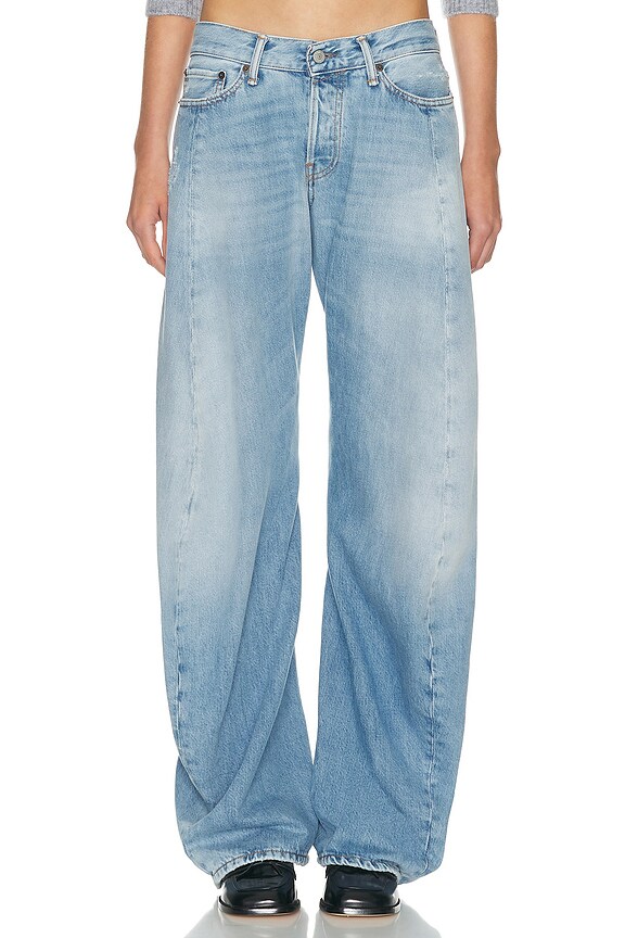 THE ATTICO Fern Long Pant in Light Blue Denim | FWRD
