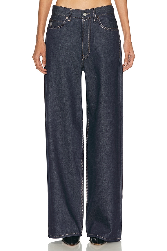 The Row Eglitta Wide Leg Jeans in Purple Blue | FWRD