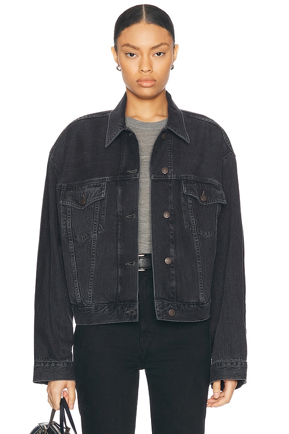 VETEMENTS x Levis Oversized Denim Jacket in Black | FWRD VETEMENTS x Levis Oversized Denim Jacket in Black | FWRD