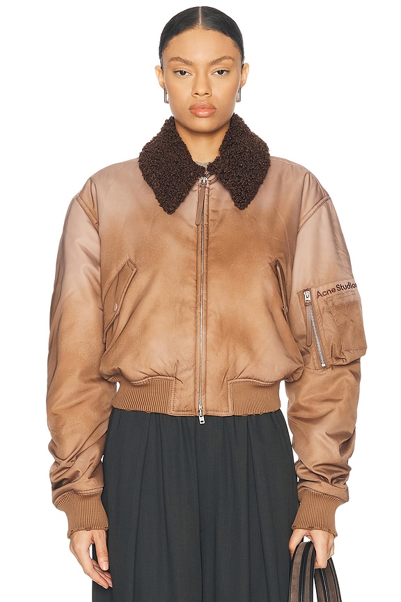 Isabel Marant Akiras Leather Jacket in Natural | FWRD