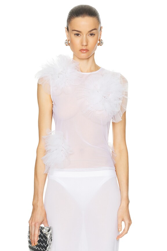 【MAISONMARGIELA】 要在庫確認 SNATCHED CLASSIQUE DOLL SIZE Maison Margiela Snatched Classique Doll Size Bag in White | FWRD