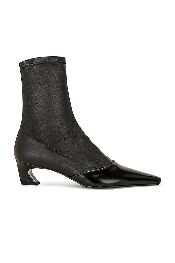 Toteme The Mid Heel Boot in Black | FWRD