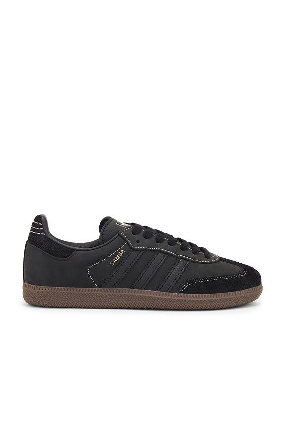 adidas Originals Samba OG in Core Black & Crystal Sand | FWRD