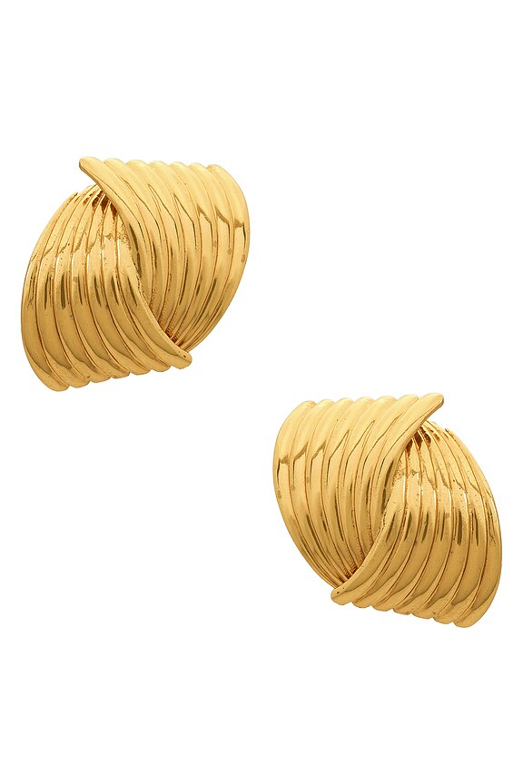 【Jacquemus】 Les Grandes Boucles Nodoドロップイヤリング Les Grandes Boucles Nodo drop earrings in gold - Jacquemus
