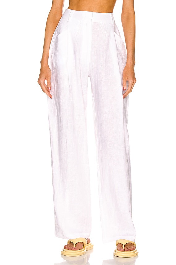 【関税＆送料込み】Jacquemus 'Le Pantalon Calisson' White P Jacquemus wide-leg Trousers | White | FARFETCH