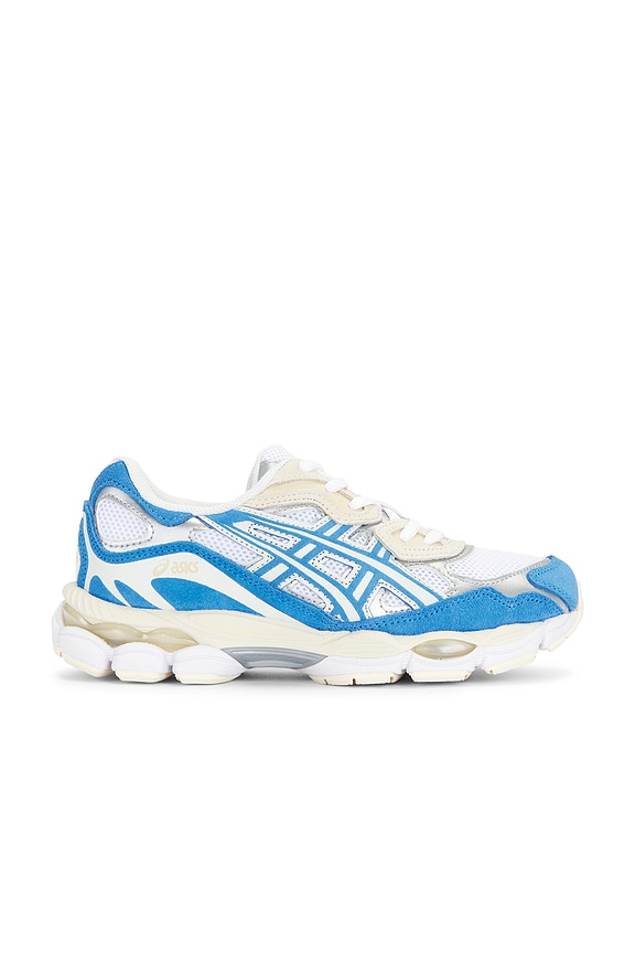 Asics X Shushu/Tong Gel-Kinetic Fluent in White & Dive Blue | FWRD