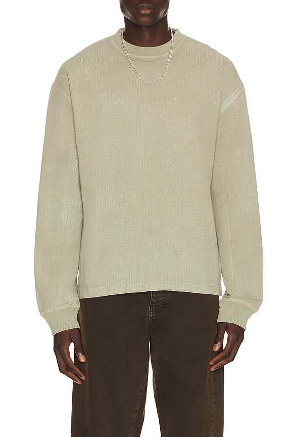 YEEZY Season 6 Calabasas Long Sleeve T Shirt in Core & Indigo | FWRD
