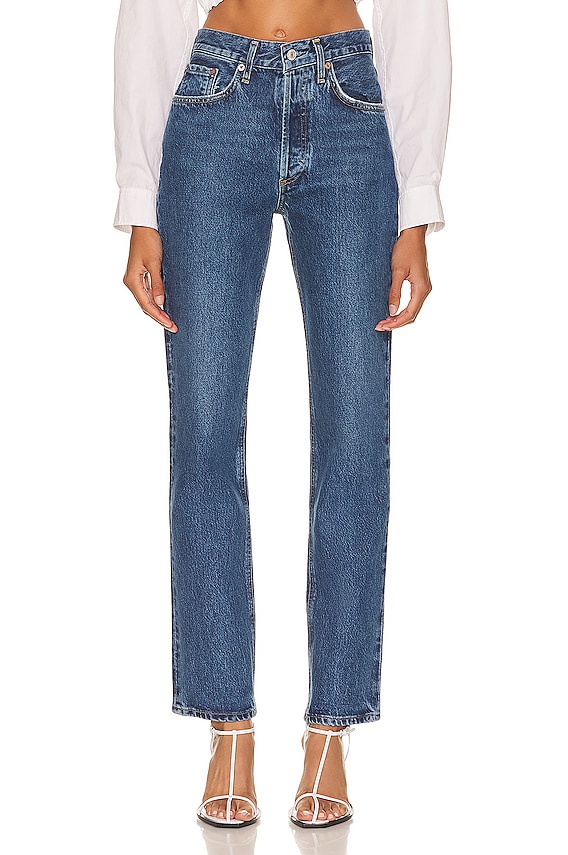 AGOLDE Austin Mid Rise Tapered Slim in Control | FWRD