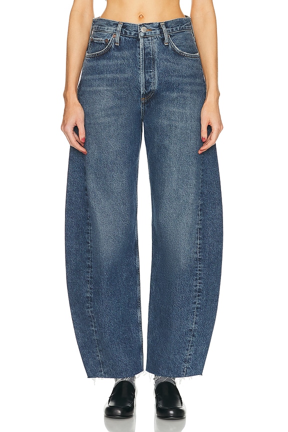 AGOLDE Luna Pieced Wide Leg Jeans in Possess | FWRD