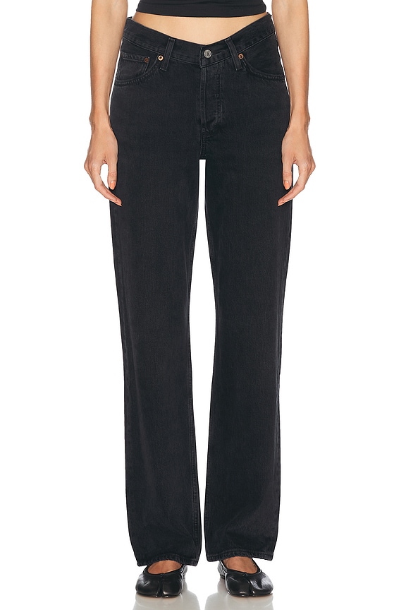 The Row Ryley Straight Leg Pant in Black | FWRD