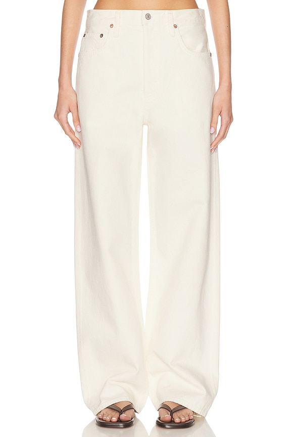 パンツ Raf Simons Bleached Wide Denim Trousers Raf Simons Wide Fit Denim Pants in White | FWRD
