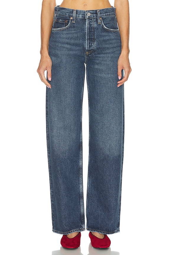 R13 Pauline Wide Leg in Hoyt Blue Stretch | FWRD