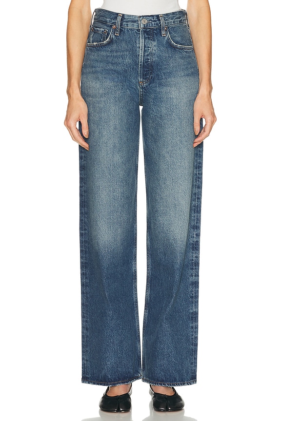 Jean Paul Gaultier One Leg Button Detail Wide Leg Jeans in Vintage