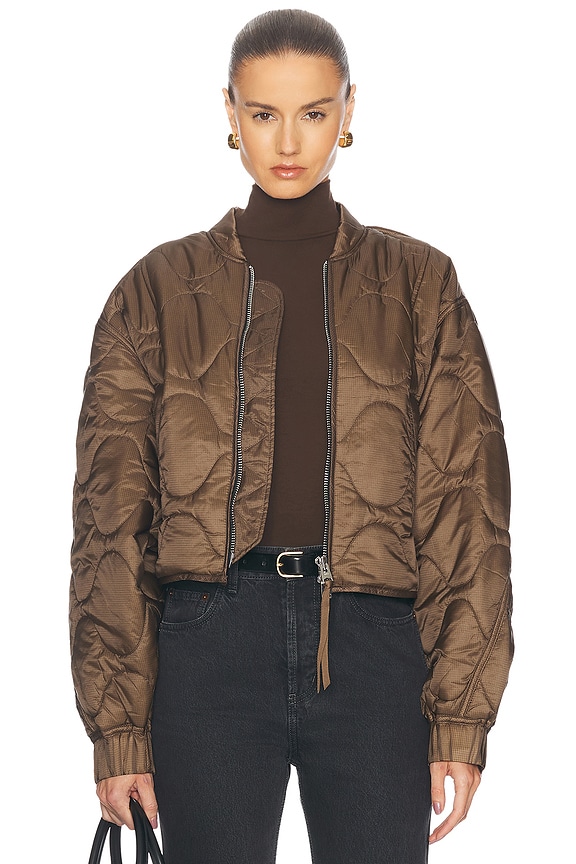 Moncler Vidourle Jacket in Brown | FWRD Moncler Vidourle Jacket in Brown | FWRD