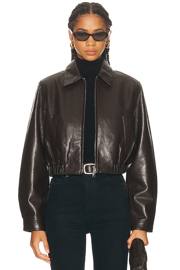 【美品】Rick Owens CROPPED FLIGHT BOMBER Rick Owens Cropped Flight Bomber Jacket in Black | FWRD
