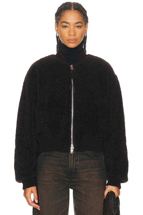 ジャケット・アウター aya Aya Muse Knit Zip Up Jacket With Collar in Dark Charcoal | FWRD