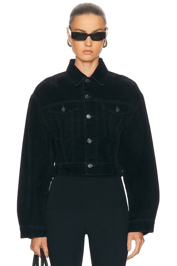 Bottega Veneta クロップドジャケット ブラック Bottega Veneta Cropped Jacket in Black | FWRD