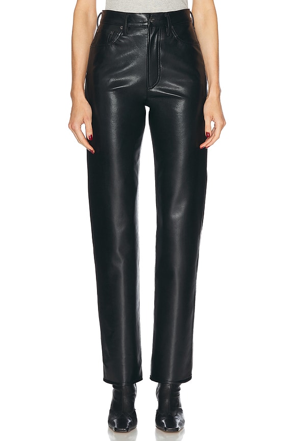 Y/Project Cut Out Trousers in Black Faux Python | FWRD