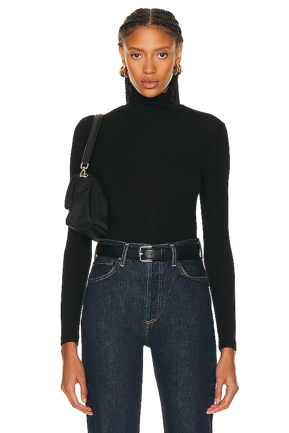 ☆美品☆ジプソフィア CroppedLongTeeBorder Alexander Wang Bodycon Bi-Layer Long Sleeve Logo Crop Top in