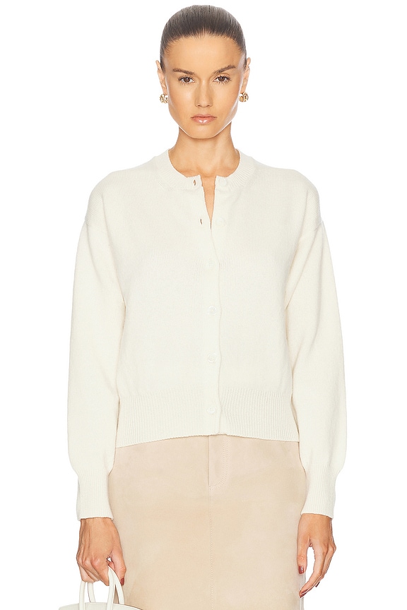 Alexander Wang Crystal Tubular Trim Cropped Cardigan in