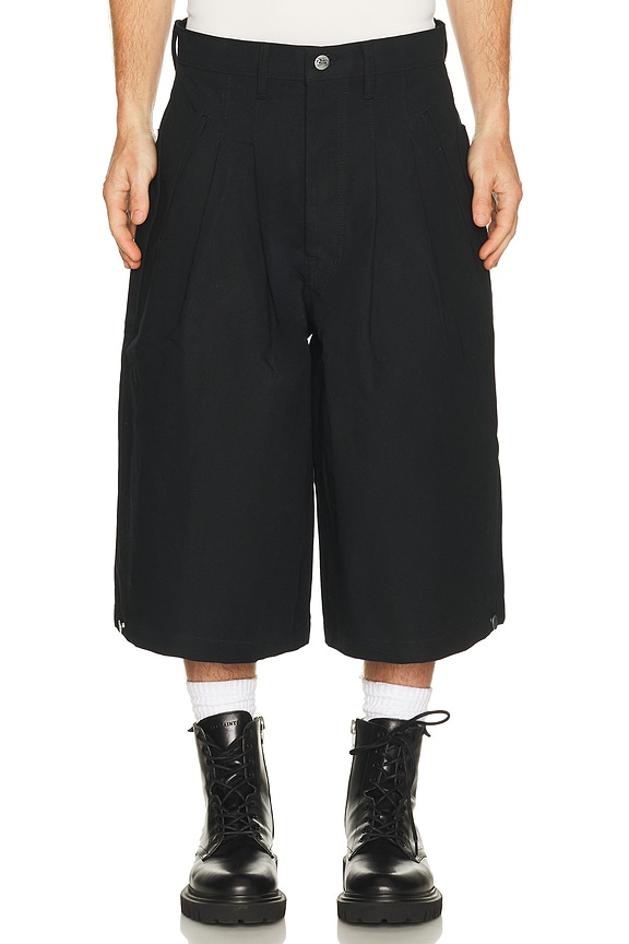 Craig Green Layered Cotton Track Shorts in Black | FWRD
