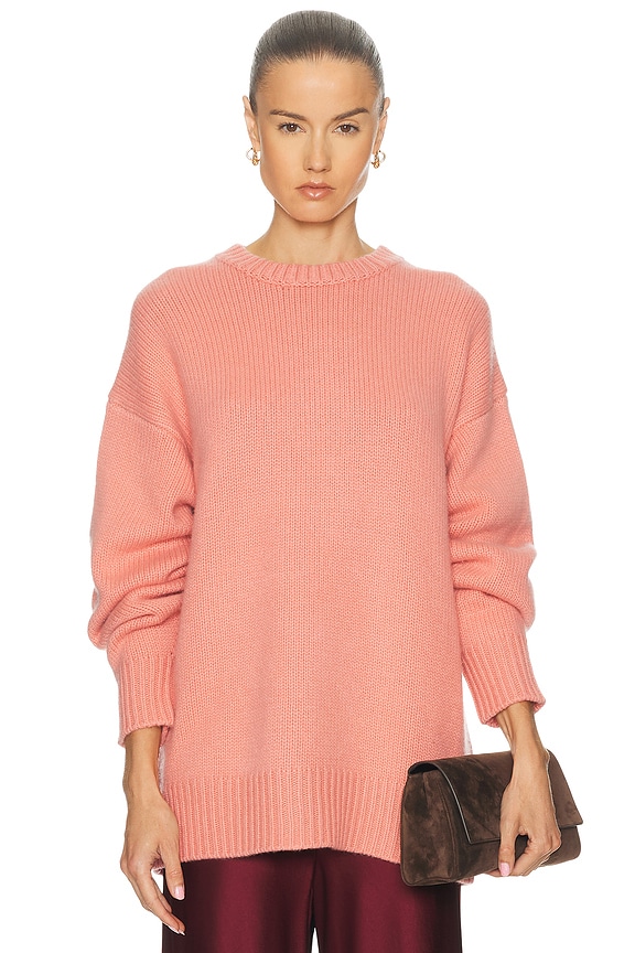 Acne Studios Dramatic Mohair Sweater in Rose Pink | FWRD