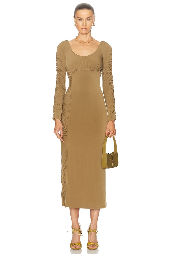 Max Mara Lucia Dress in Camel | FWRD