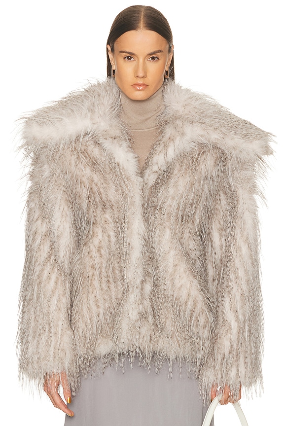 Chloe Shiny Leather Jacket in Dark Sapphire | FWRD