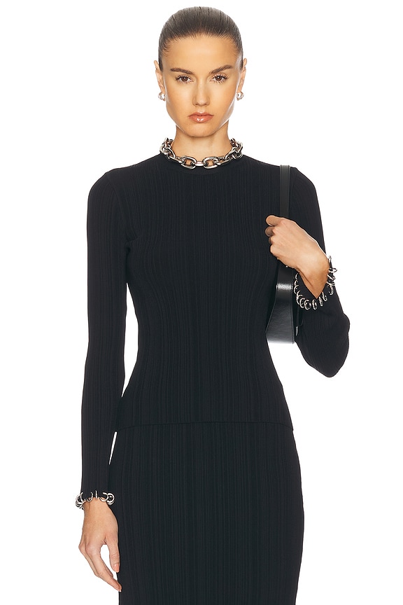 bodywear by alexanderwang クロップド長袖トップス 0400021862294_BLACK?wid=600&