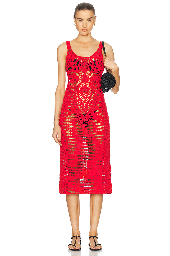ワンピース SELF PORTRAIT Lace midi dress with jewel button Self Portrait Midi lace dress with jewel buttons | PF25020MBL