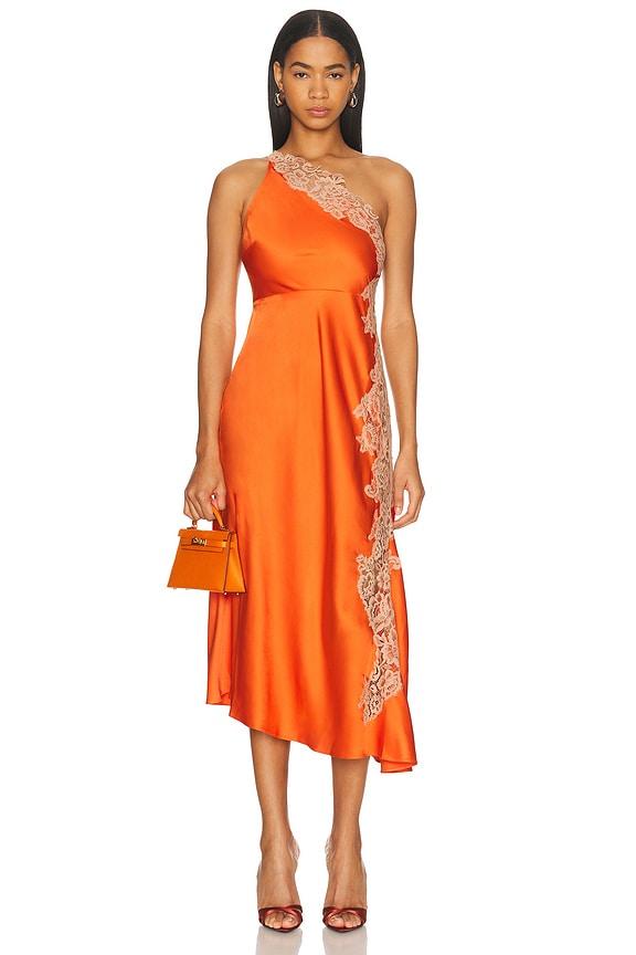 Oseree Lumire Knot Dress in Toffee | FWRD