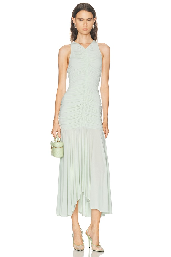 A.L.C. Delilah Dress in Viridian | FWRD A.L.C. Delilah Dress in Viridian | FWRD