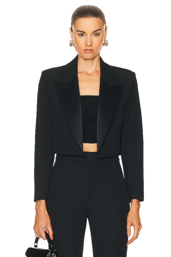 Alexander Wang Cropped Blazer in Black | FWRD