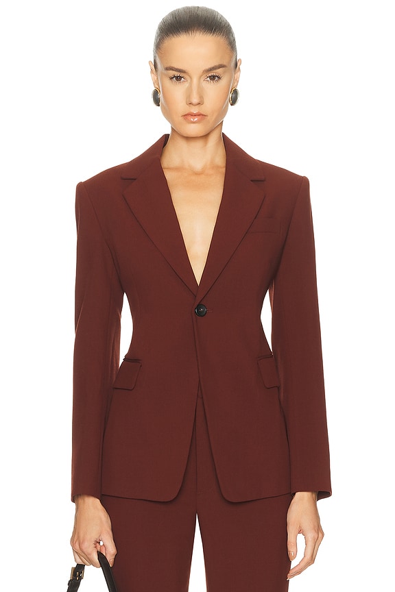 Acne Studios Suiting Blazer in Cognac Brown | FWRD
