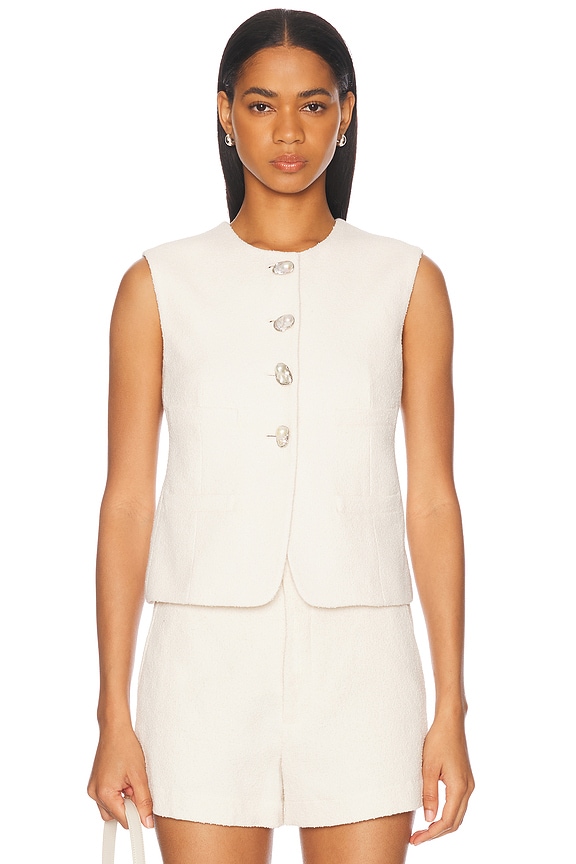 Raf Simons Sleeveless Grimcrawler Tight Fit Top in White | FWRD
