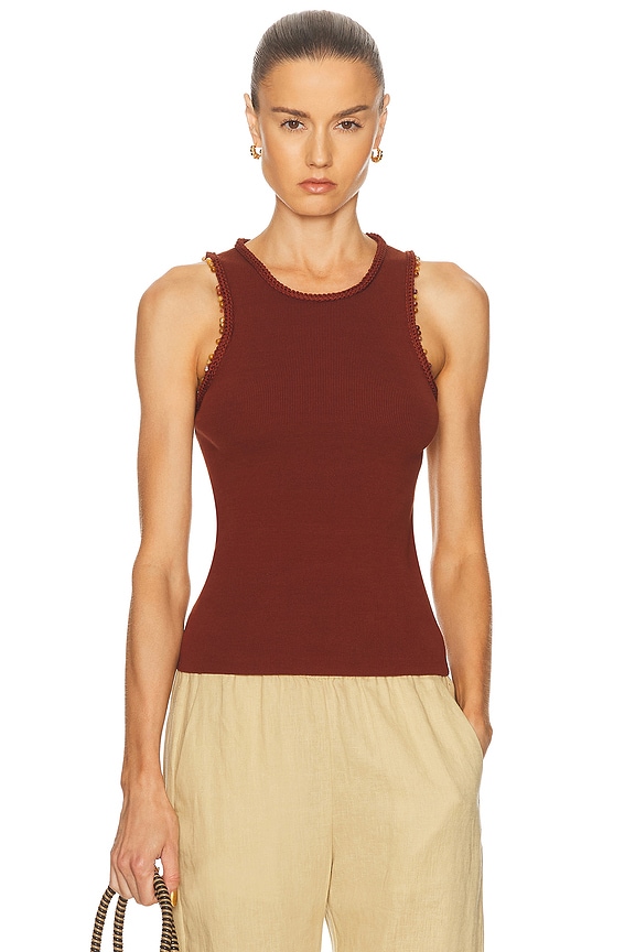 Peter Do Knit Halter Top in Red | FWRD