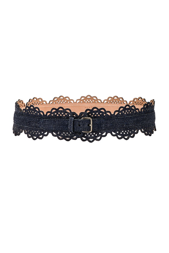 ALAÏA Bustier Belt in Marron | FWRD