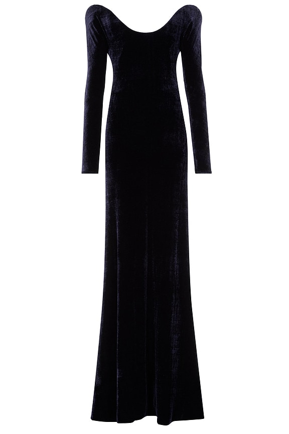 aexae contoured turtleneck mini dress AEXAE - Wool Contoured Turtleneck Long Sleeve Mini Dress