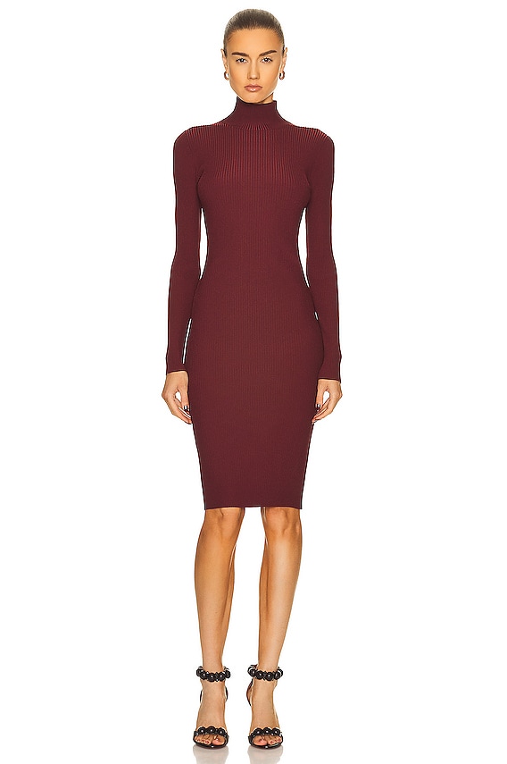 トムフォード　レッド　ドレス TOM FORD Rib Long Dress in Red | FWRD