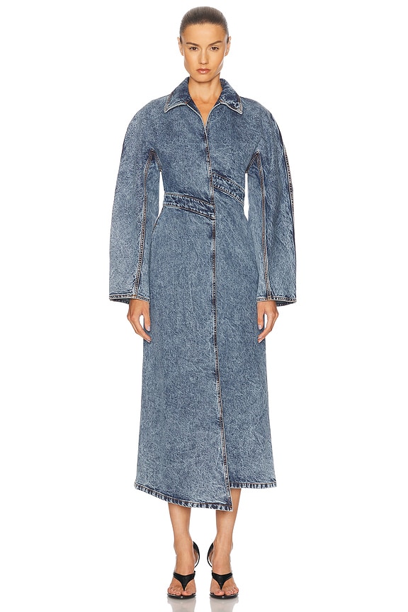 オールインワン・サロペット ALAIA ROUND DENIM JUMPSUIT Round denim jumpsuit in blue - Alaia | Mytheresa