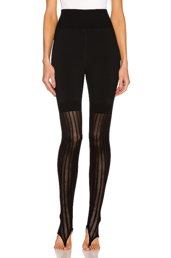 パンツ SAINT LAURENT KNIT LEGGINGS Saint Laurent Lace Legging in Noir | FWRD