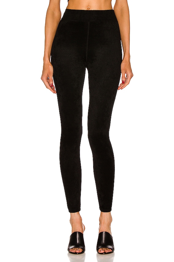 Alexander Wang Logo Elastic Zipper Legging in Black | FWRD