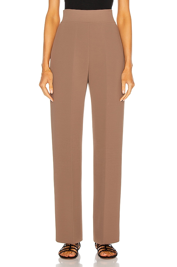 【Saint Laurent】Saint Laurent Twill Pants ブラウン Saint Laurent Baggy Wide Leg Pant in Fall Leaf | FWRD