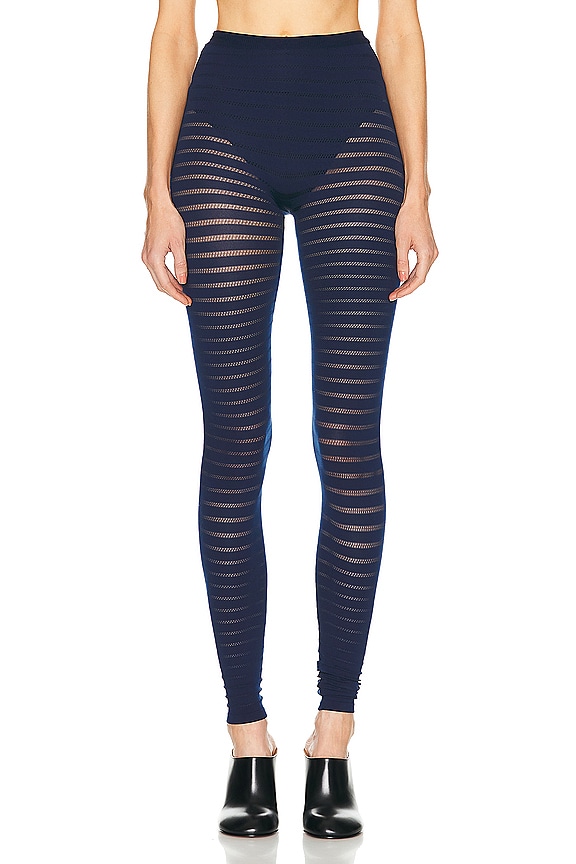 【関税込み】Mugler パープル＆ベージュ Spiral レギンス MUGLER-WOMEN-Sheer-Spiral-