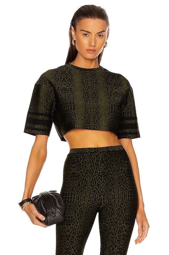 ALESSANDRA RICH トップス Embellished tweed crop top in yellow - Alessandra Rich