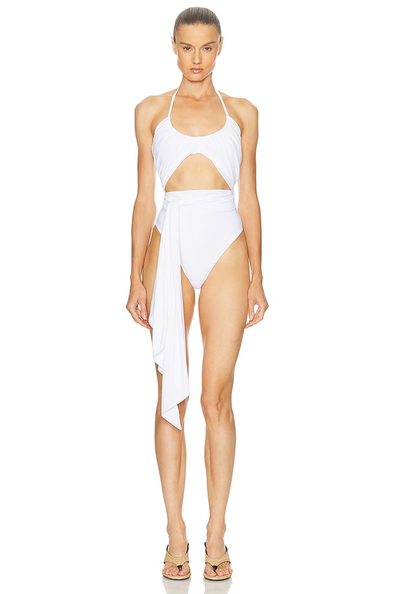 Miu Miu One Piece Swimsuit in Nero | FWRD